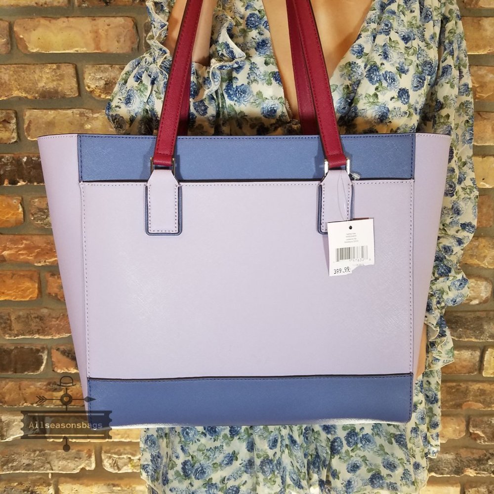 Kate Spade Lavender Purple Laptop Tote LARGE NWT - Picture 3 of 6
